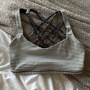 Lululemon Striped Free to be wild Bra